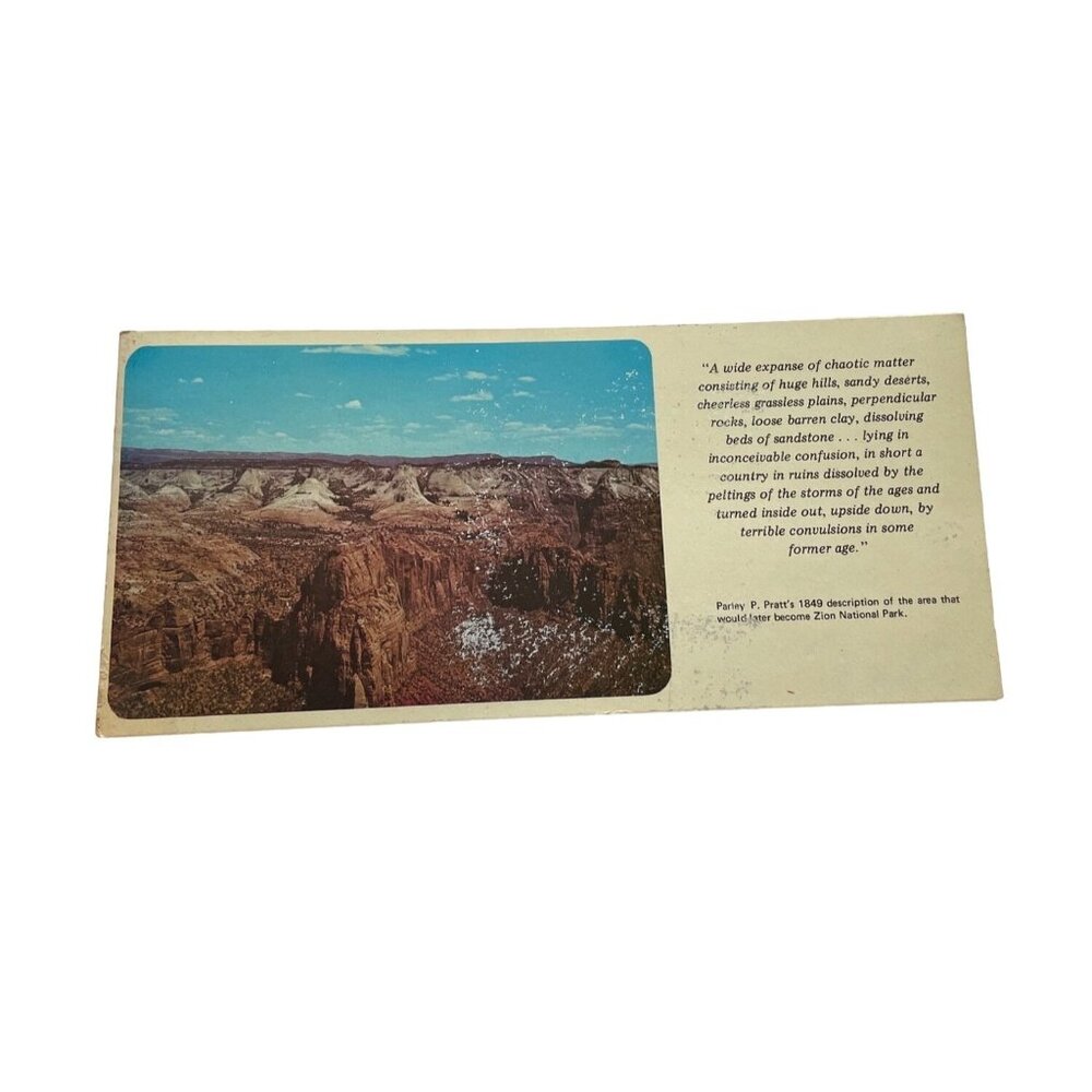 Vintage Zion National Park Postcard  Aerial Photography Terry Jennings